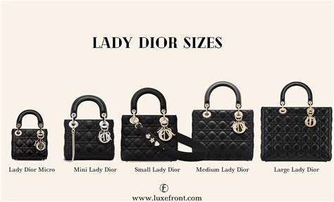 price lady dior medium|Lady Dior size comparison.